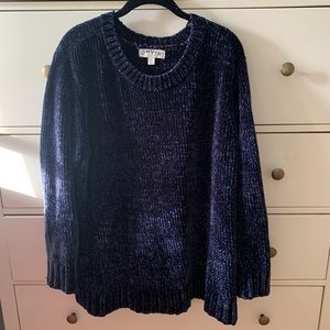 Orvis Chenille Fuzzy & Soft Sweater | Costco | dark Blue | Large